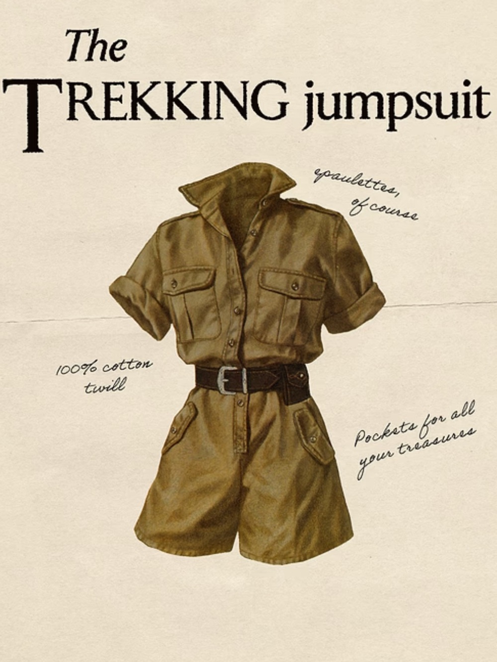 Archive Reissue Heritage Safari Belted Romper by Banana Republic 8 - Picture 11 of 11